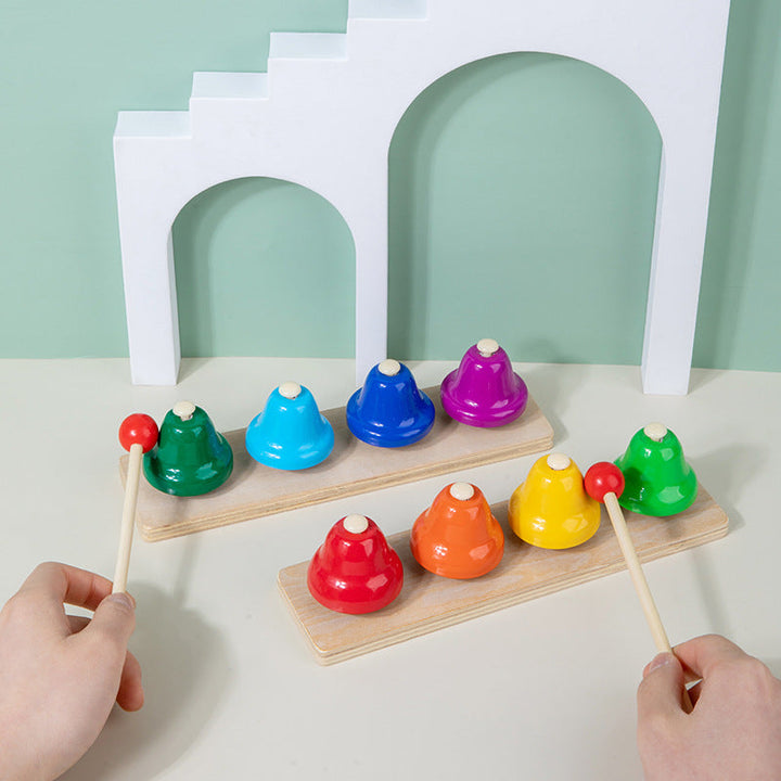 Wooden Musical Bell Toy for Screen-Free Learning at Home
