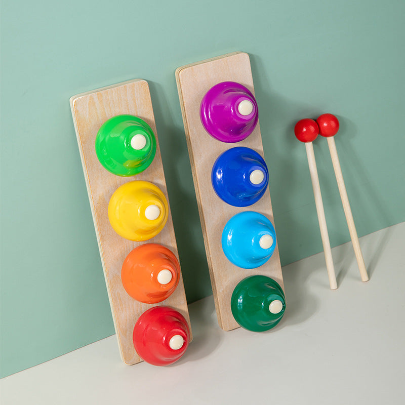 Wooden Musical Bell Toy for Screen-Free Learning at Home