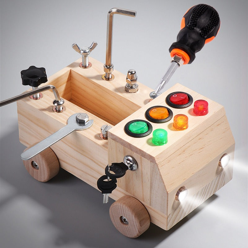 Wooden Musical Busy Board for Screen-Free Learning