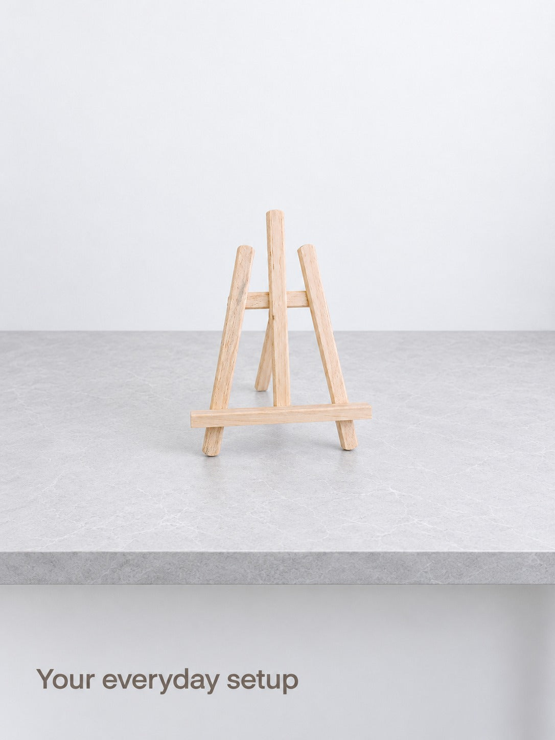 Wooden Mini Phone Stand Easel for Hands-Free Desk Viewing
