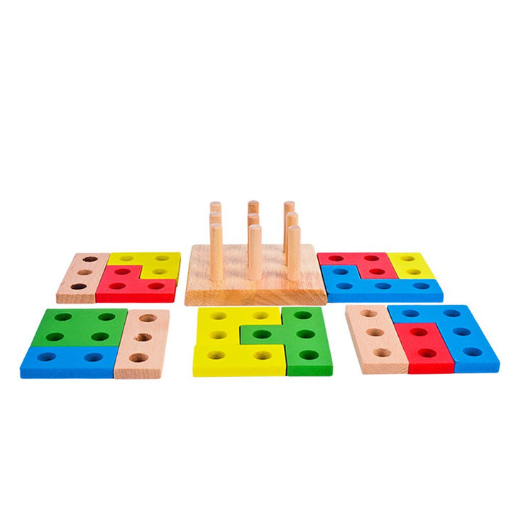 Montessori Building Blocks for Color & Shape Learning