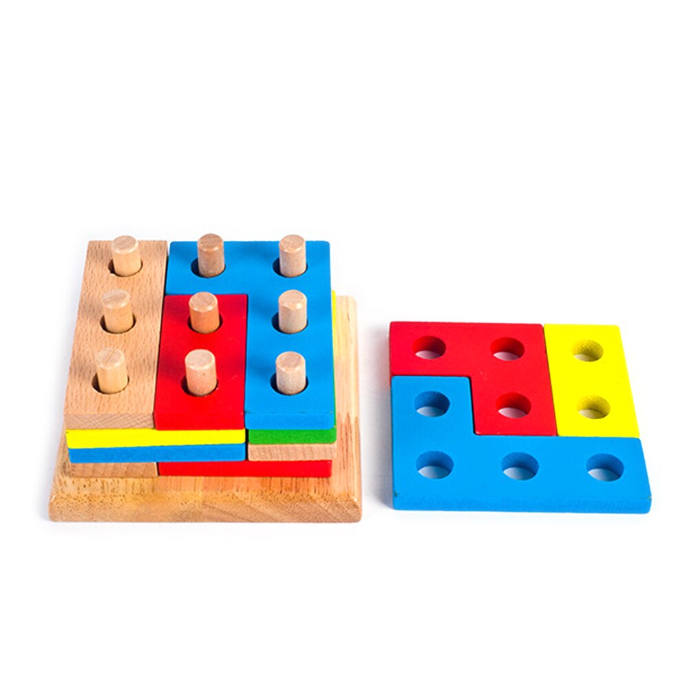 Montessori Building Blocks for Color & Shape Learning