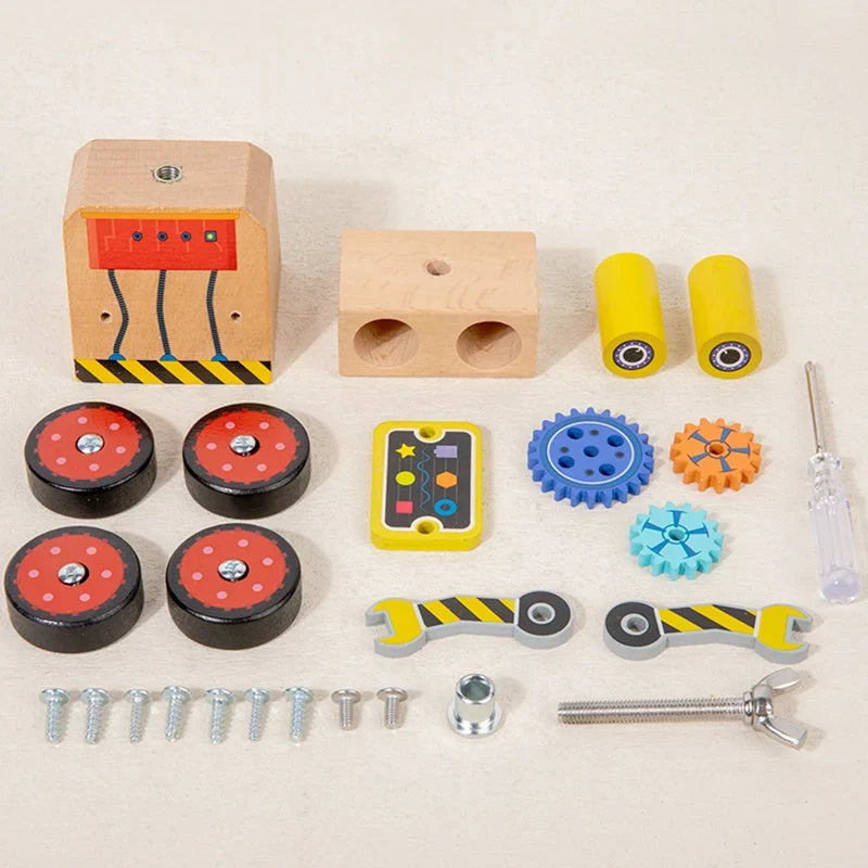 Wooden Montessori Robot Toy for Hands-On Logic Learning