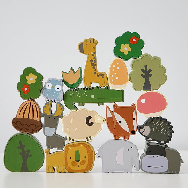 Wooden Animal Balance Toy for Screen-Free Skill Play
