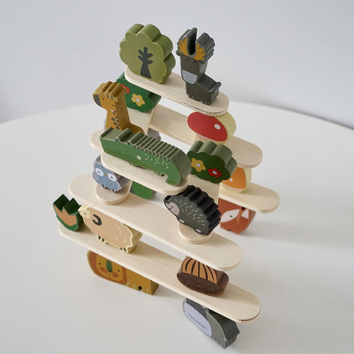 Wooden Animal Balance Toy for Screen-Free Skill Play
