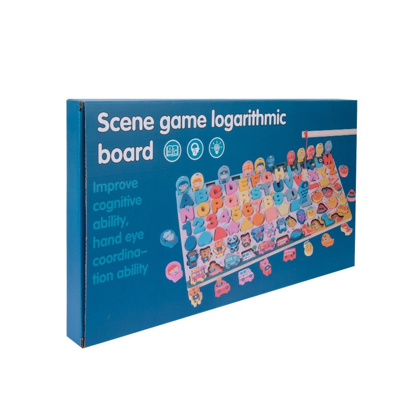 Wooden Magnetic Fishing Puzzle Board for Early Learning