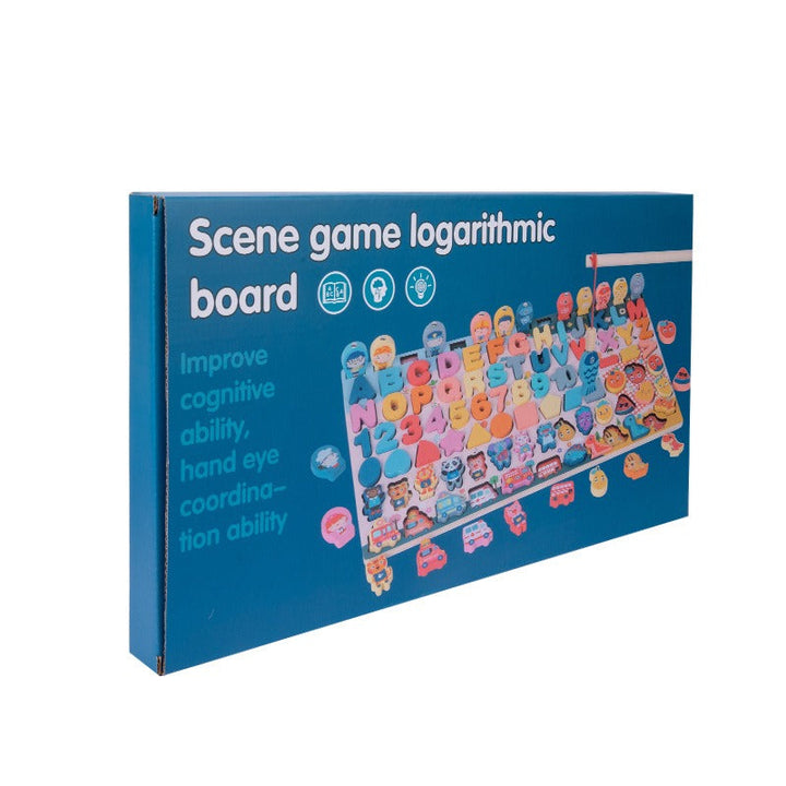 Wooden Magnetic Fishing Puzzle Board for Early Learning