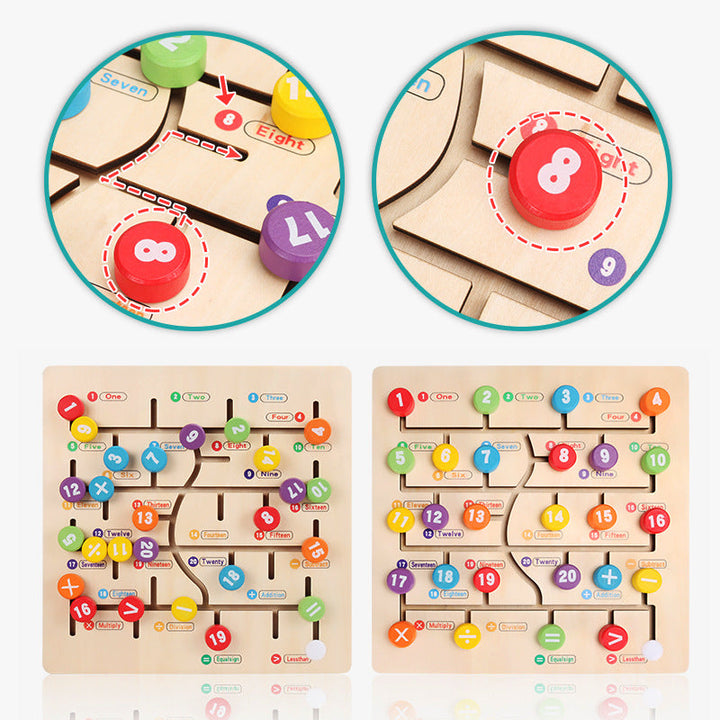 Wooden Letter Puzzle Maze for Screen-Free Learning