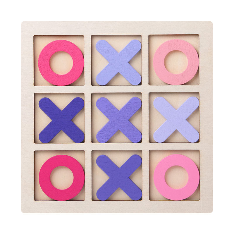 Wooden Tic-Tac-Toe Game for Screen-Free Family Fun