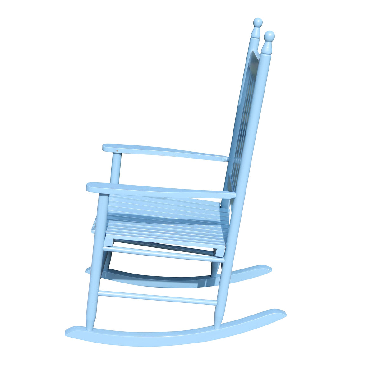 Powder Blue Wooden Porch Rocking Chair for Classic Comfort
