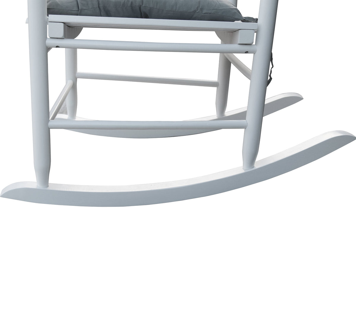 White Wooden Porch Rocker for Relaxed Outdoor Comfort