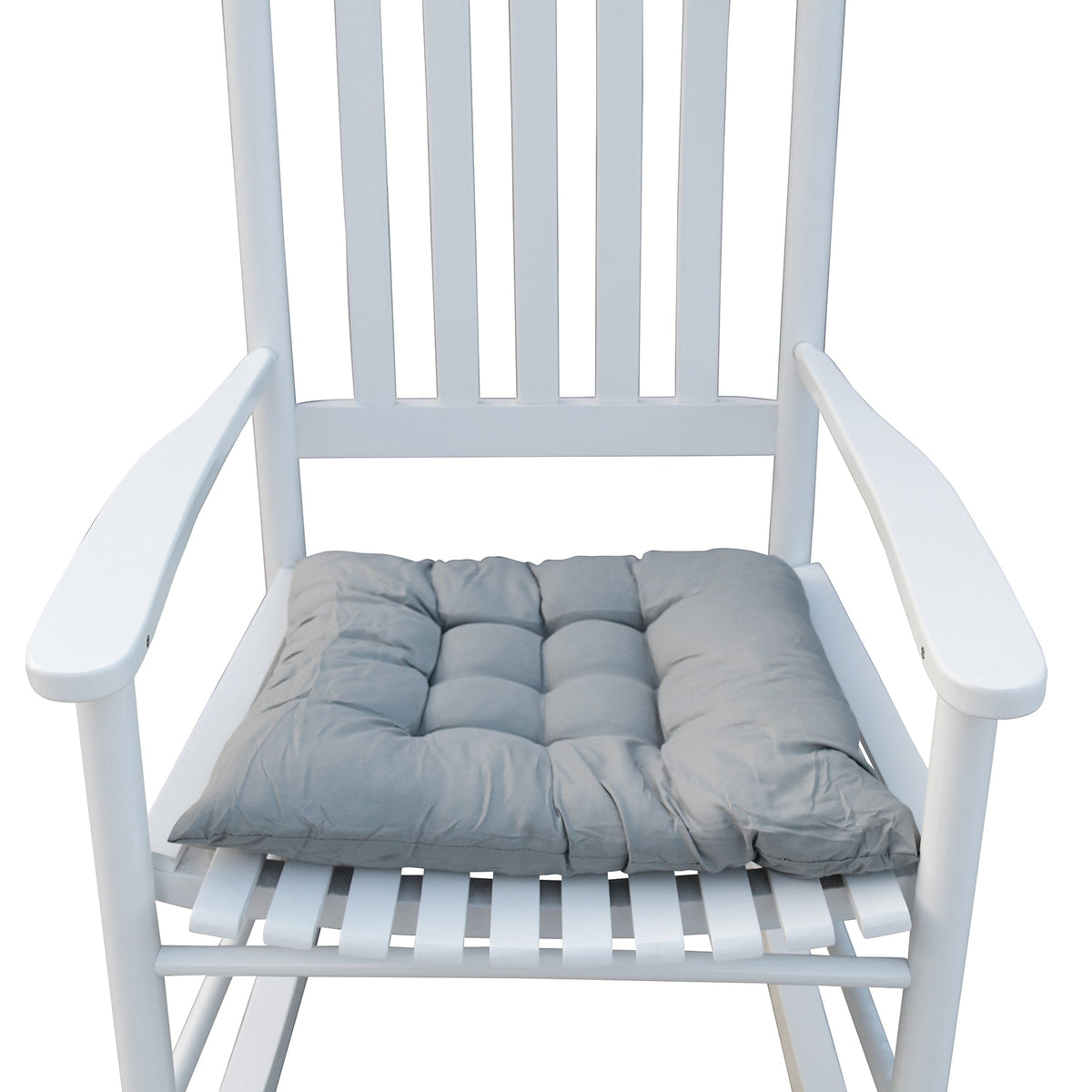 White Wooden Porch Rocker for Relaxed Outdoor Comfort