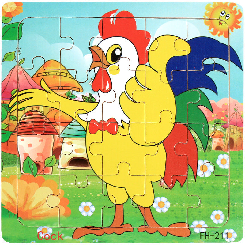 Wooden Animal Puzzles for Hands-On Early Learning