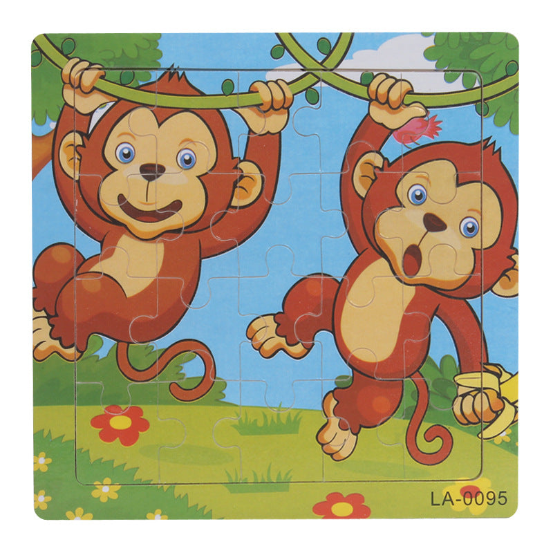Wooden Animal Puzzles for Hands-On Early Learning