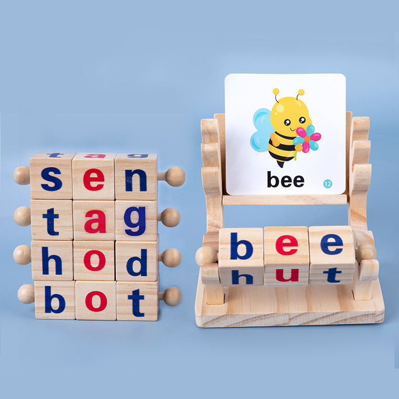 Wooden Letter Blocks for Early English Word Building