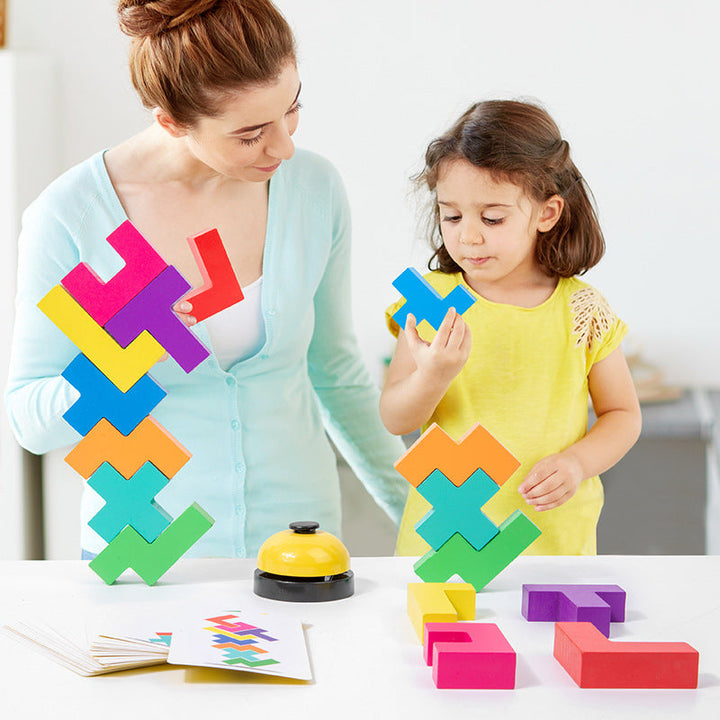 Wooden Building Blocks for Screen-Free Family Play