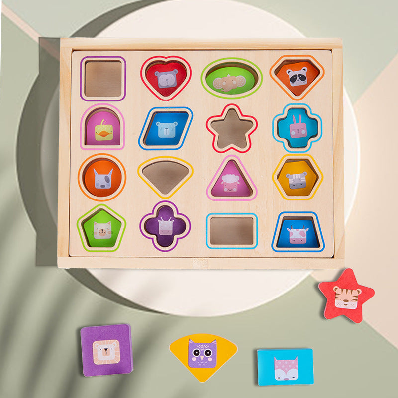 Wooden Shape Matching Toy for Screen-Free Early Learning