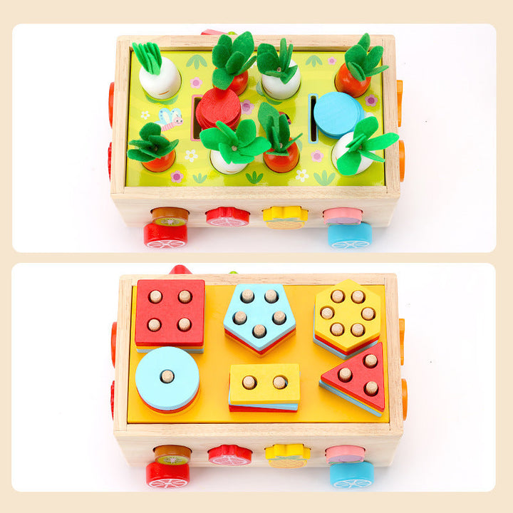 Wooden Shape Matching Toy for Fine Motor Skills Play