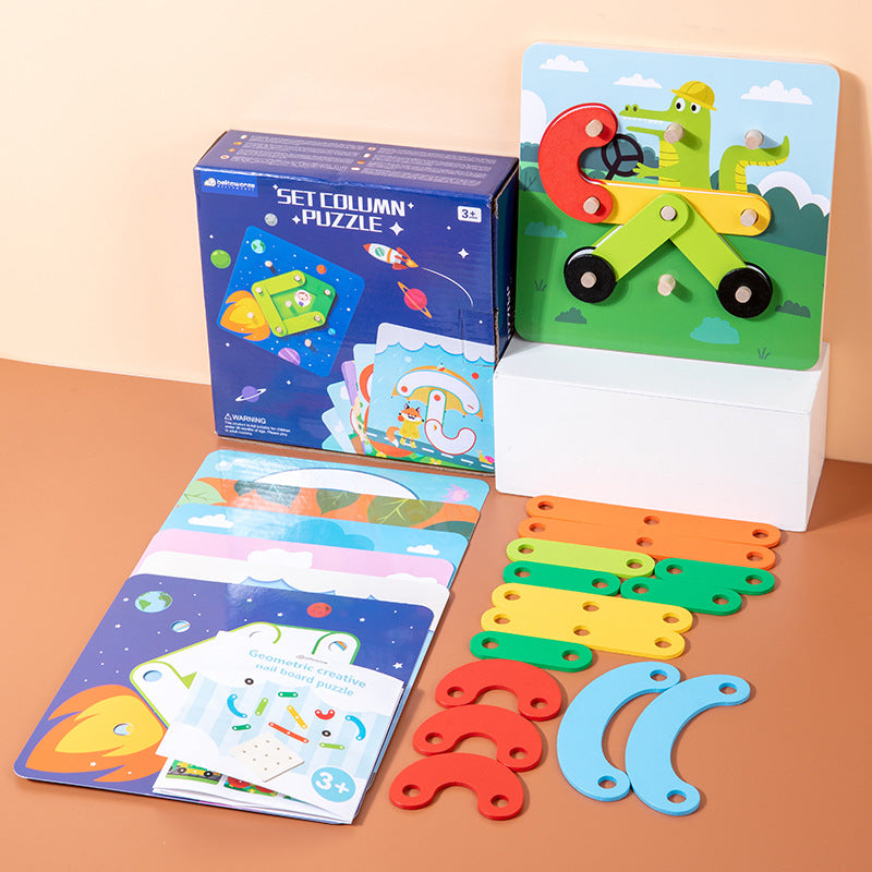 Wooden Puzzle Toy for Screen-Free Early Learning Play