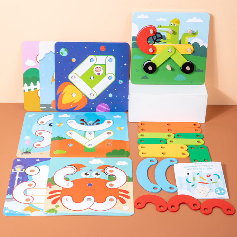 Wooden Puzzle Toy for Screen-Free Early Learning Play