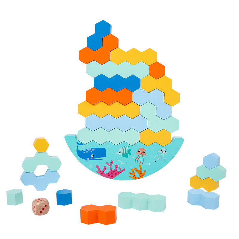 Wooden Balance Stacking Game for Kids & Family Fun