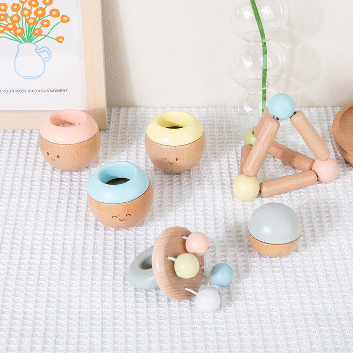 Wooden Sensory Toys for Baby Grasping & Coordination