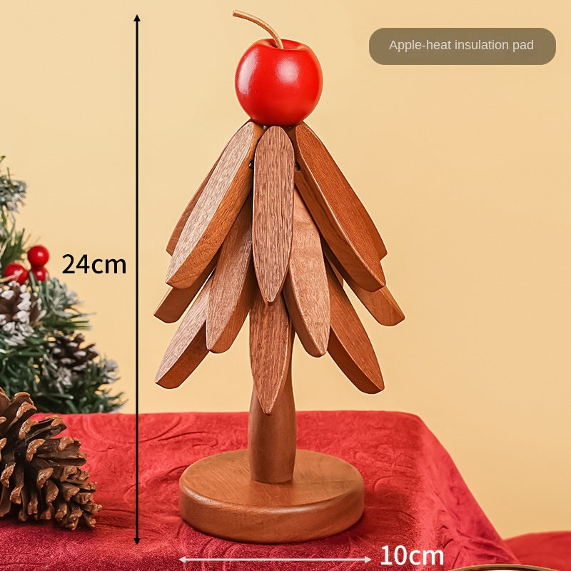Wooden Tree Coaster: Festive Christmas Table Decor