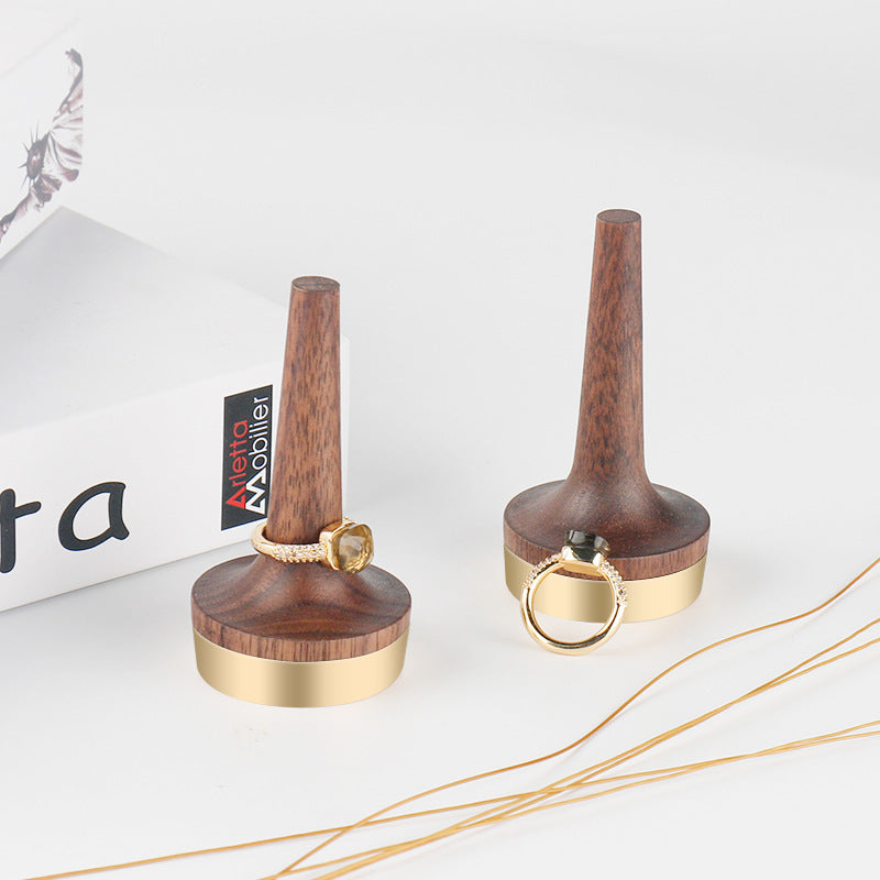 Wooden Ring Display Stand for Elegant Organization