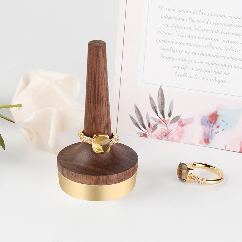 Wooden Ring Display Stand for Elegant Organization