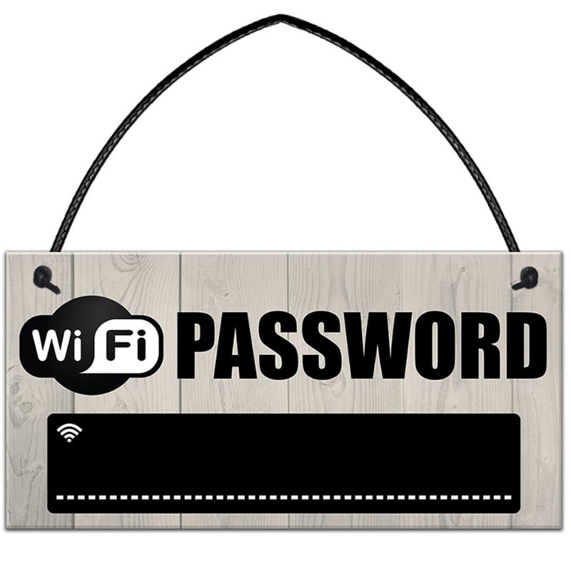 Wooden WiFi Password Sign for Easy Guest Access Decor