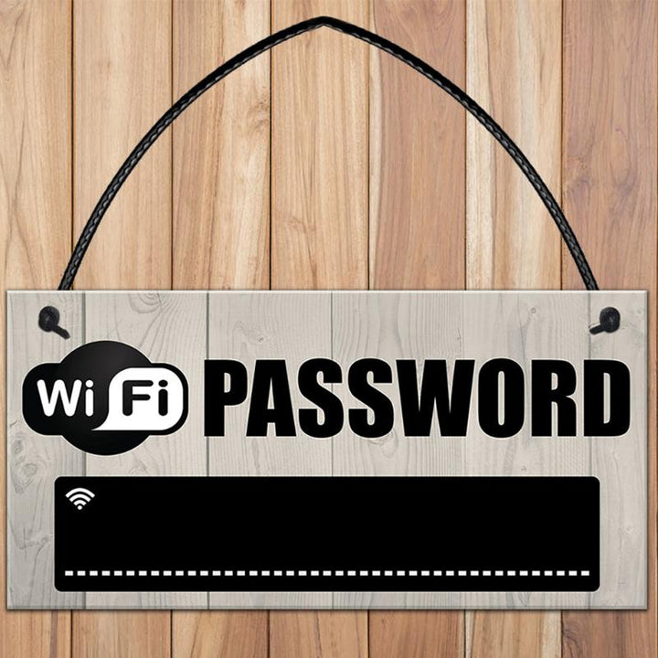Wooden WiFi Password Sign for Easy Guest Access Decor