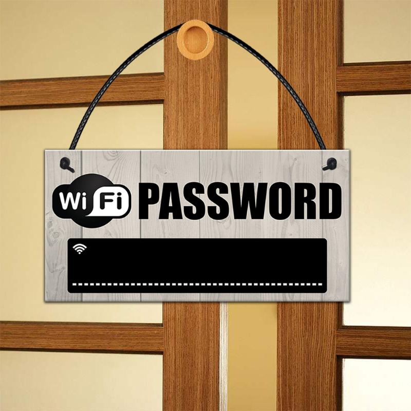 Wooden WiFi Password Sign for Easy Guest Access Decor