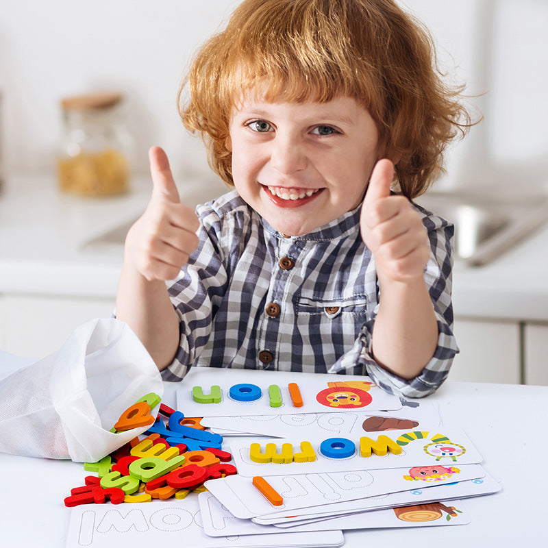 Wooden Spelling Game for Hands-On Early Word Practice
