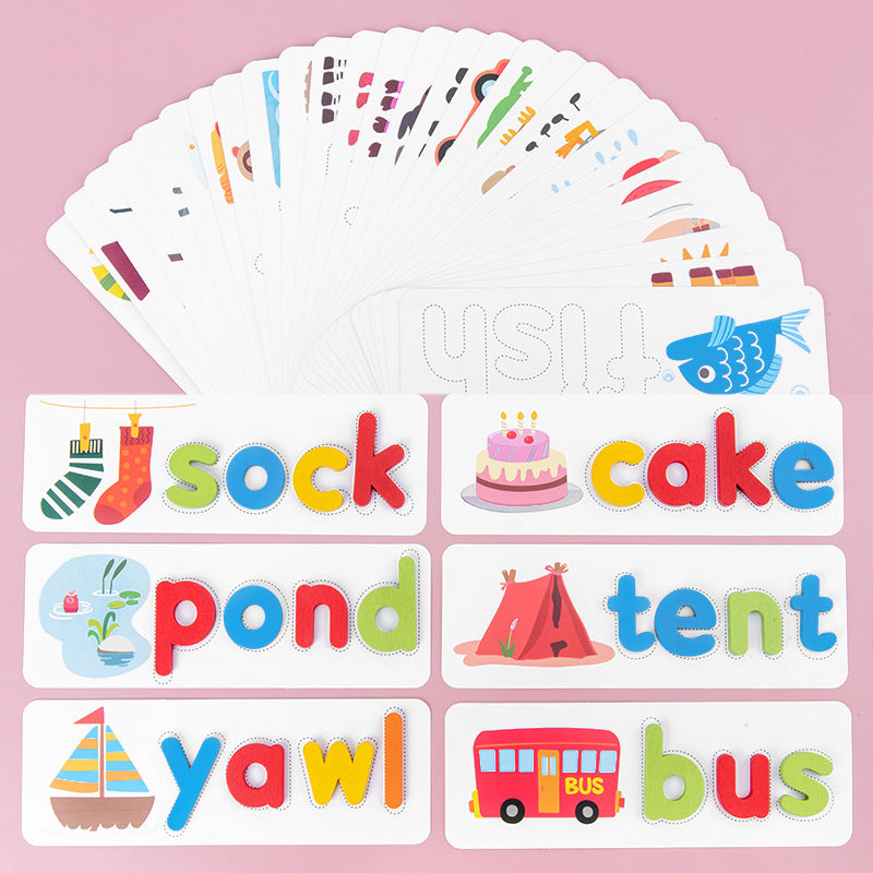 Wooden Spelling Game for Hands-On Early Word Practice