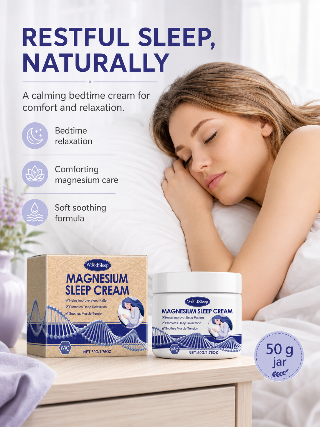 Magnesium Sleep Cream — Relax Muscles & Restore Skin Overnight