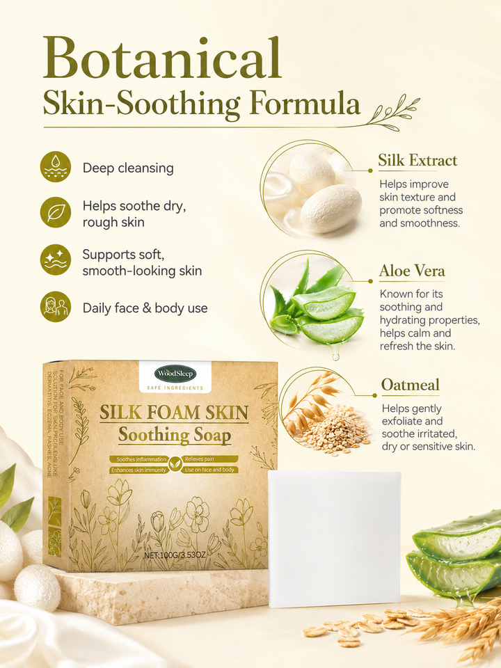 Moisturising Soap Bar for Sensitive Skin — Silk, Aloe & Oat