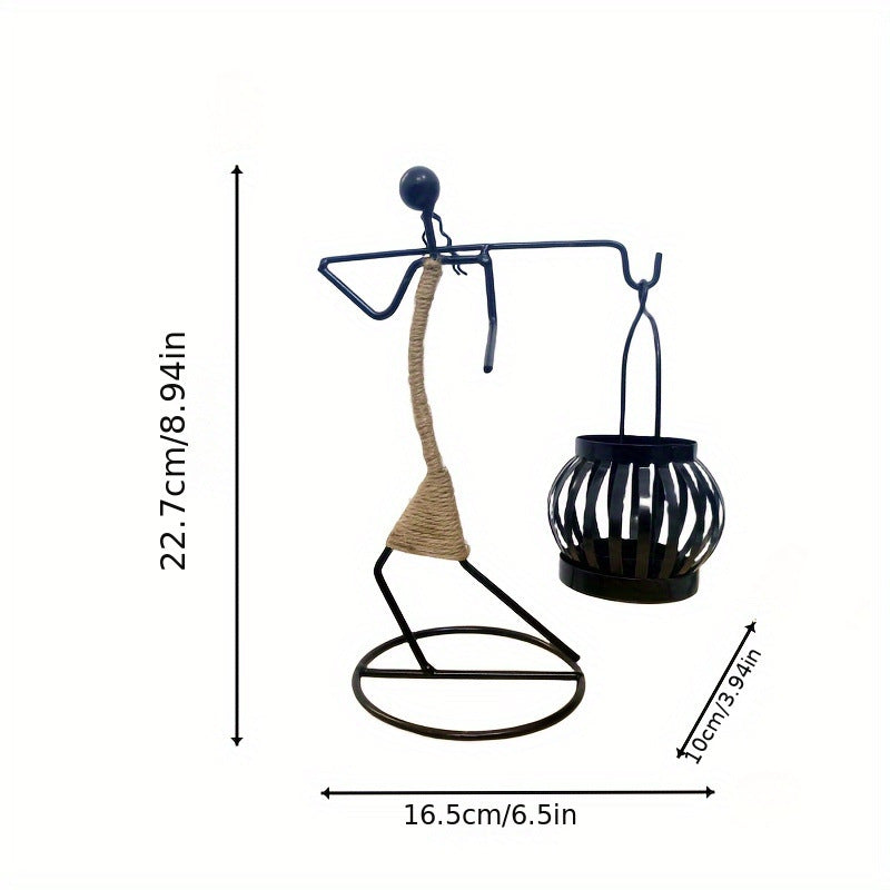 Wrought Iron Candle Holder — Warm European Table Glow