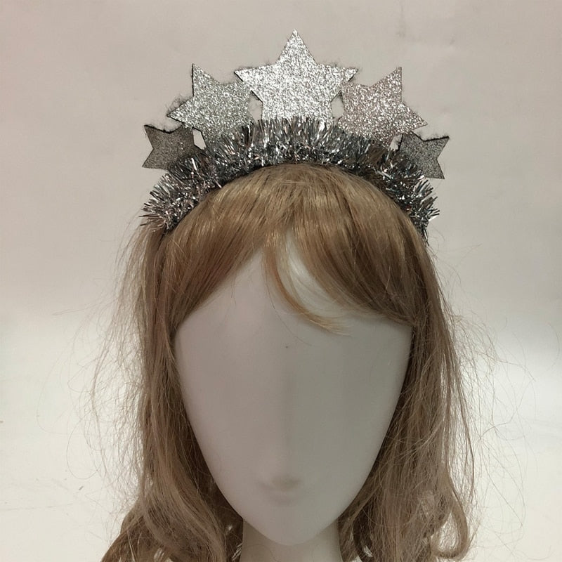 Glitter Star Headbands, 4-Piece Holiday Party Set