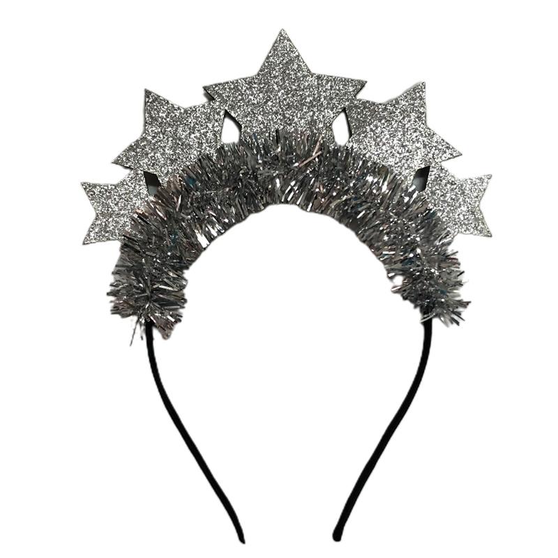 Glitter Star Headbands, 4-Piece Holiday Party Set