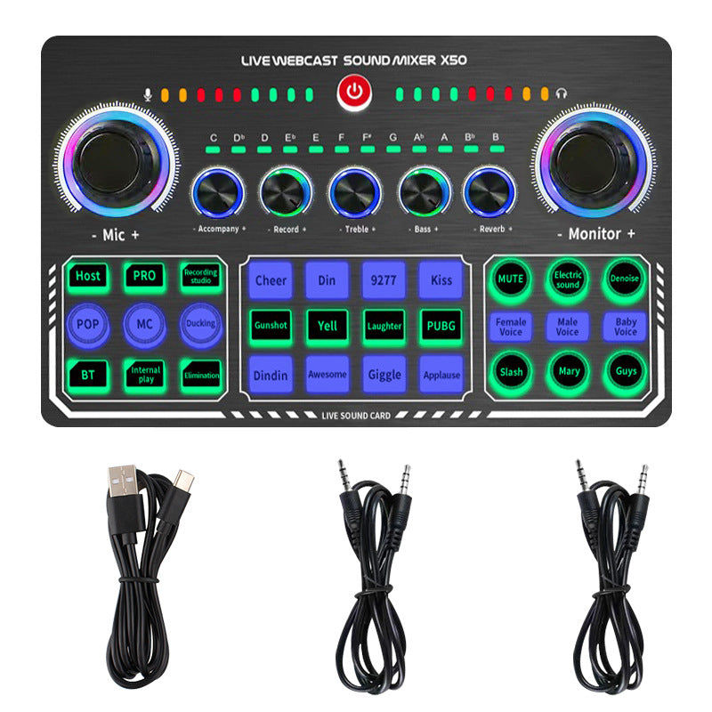 X50 Live Sound Card: One-Button Noise Reduction for Streams