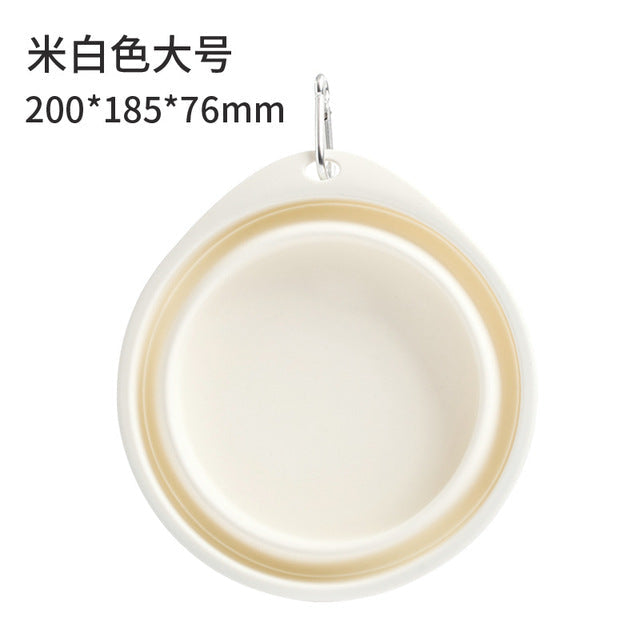 Foldable Silicone Pet Bowl for Travel & Hiking