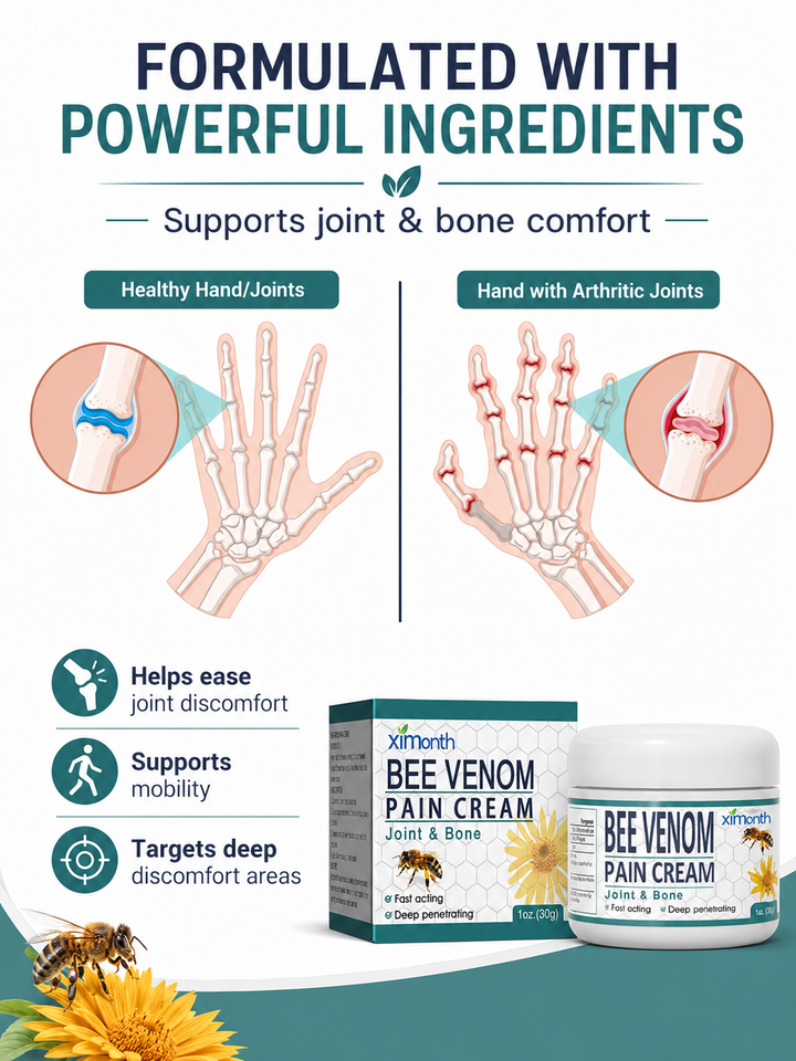 Bee Venom Joint Cream - Fast-Acting Bone & Joint Relief