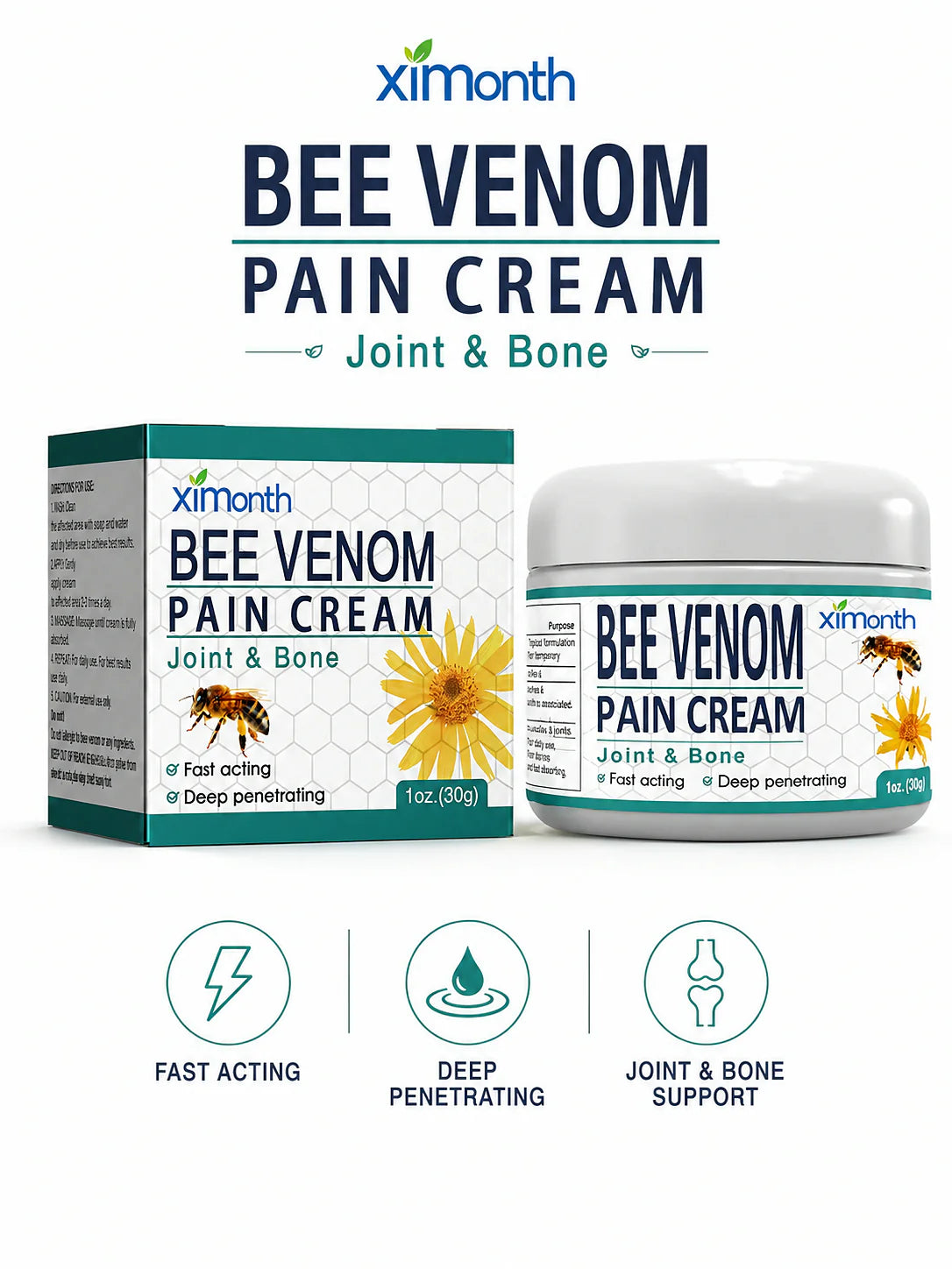 Bee Venom Joint Cream - Fast-Acting Bone & Joint Relief