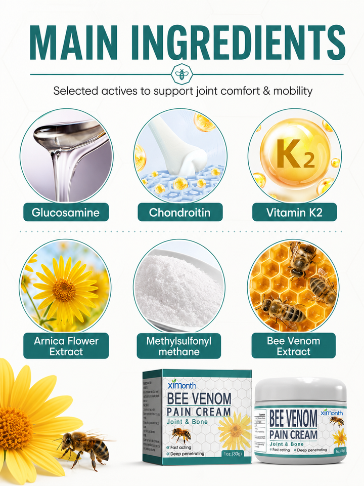 Bee Venom Joint Cream - Fast-Acting Bone & Joint Relief