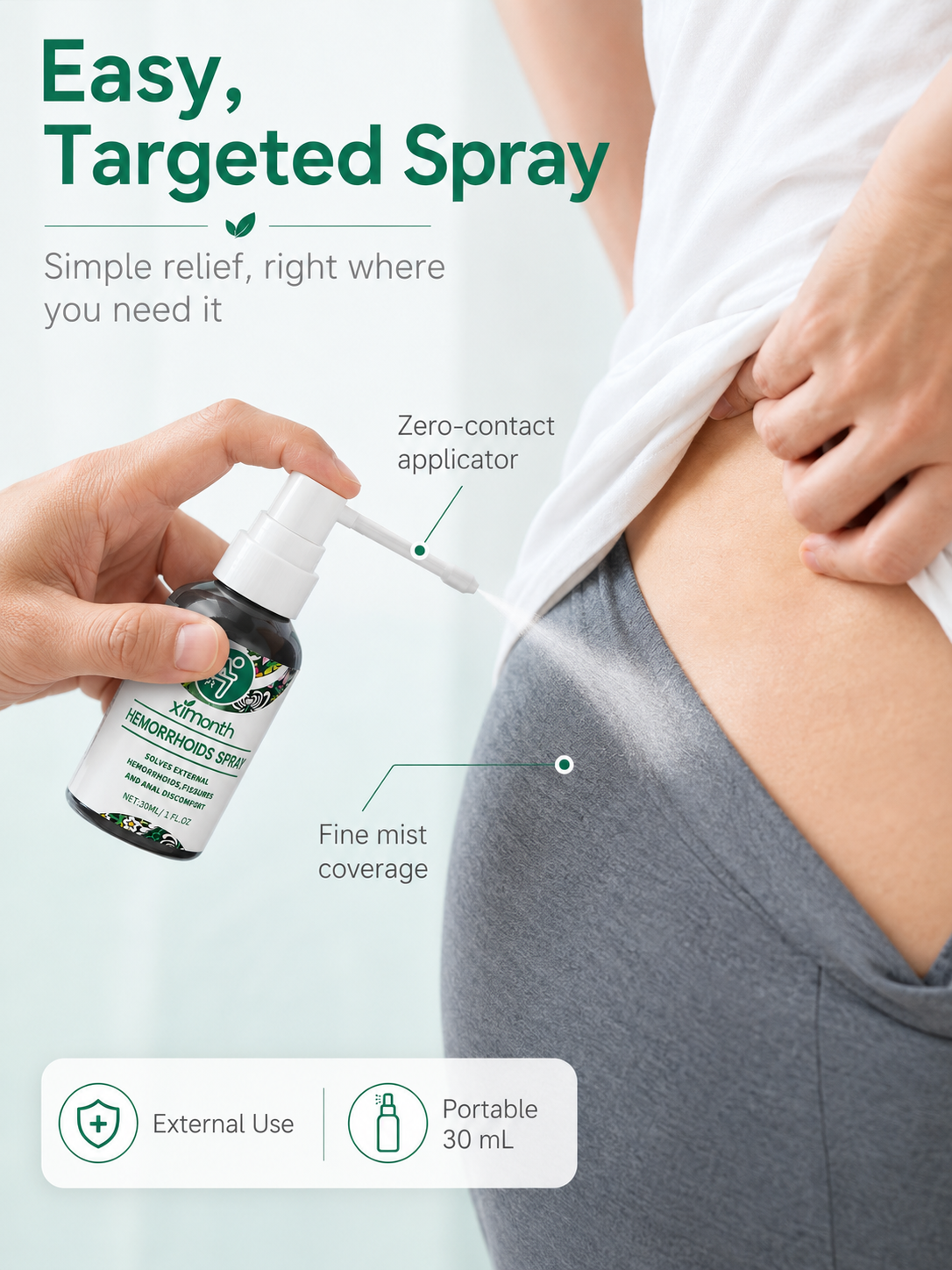 Herbal Perianal Spray — Soothing Relief & Repair | Ximonth
