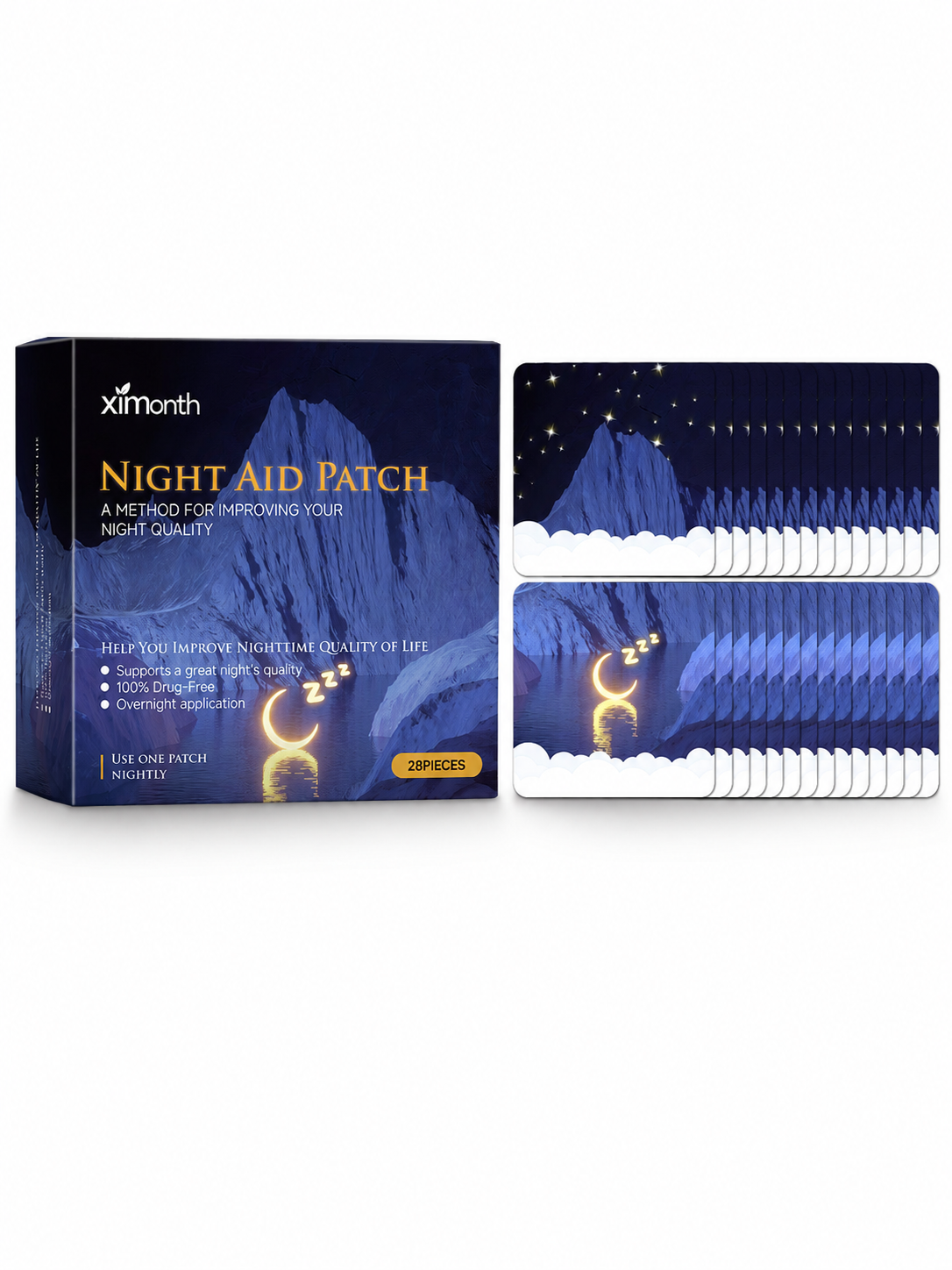 Herbal Sleep Patch — Drug-Free Overnight Aid | 28 Patches