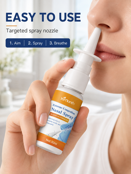 Nasal Congestion Spray — 24‑Hour Relief, Maximum Strength
