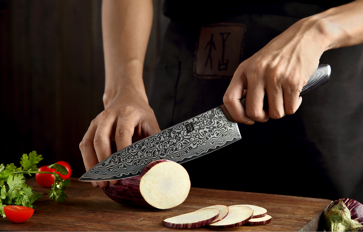 Damascus Kitchen Knife Set: 6-Piece Razor-Sharp Edge
