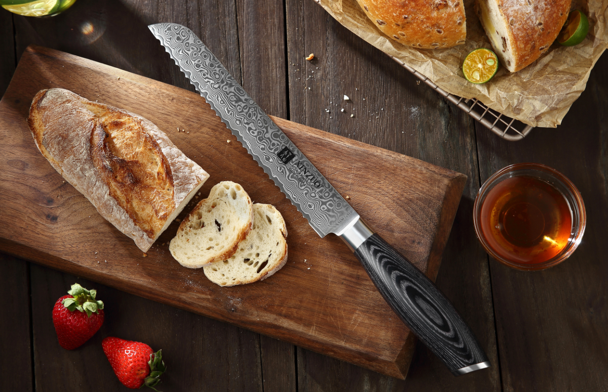 Damascus Kitchen Knife Set: 6-Piece Razor-Sharp Edge
