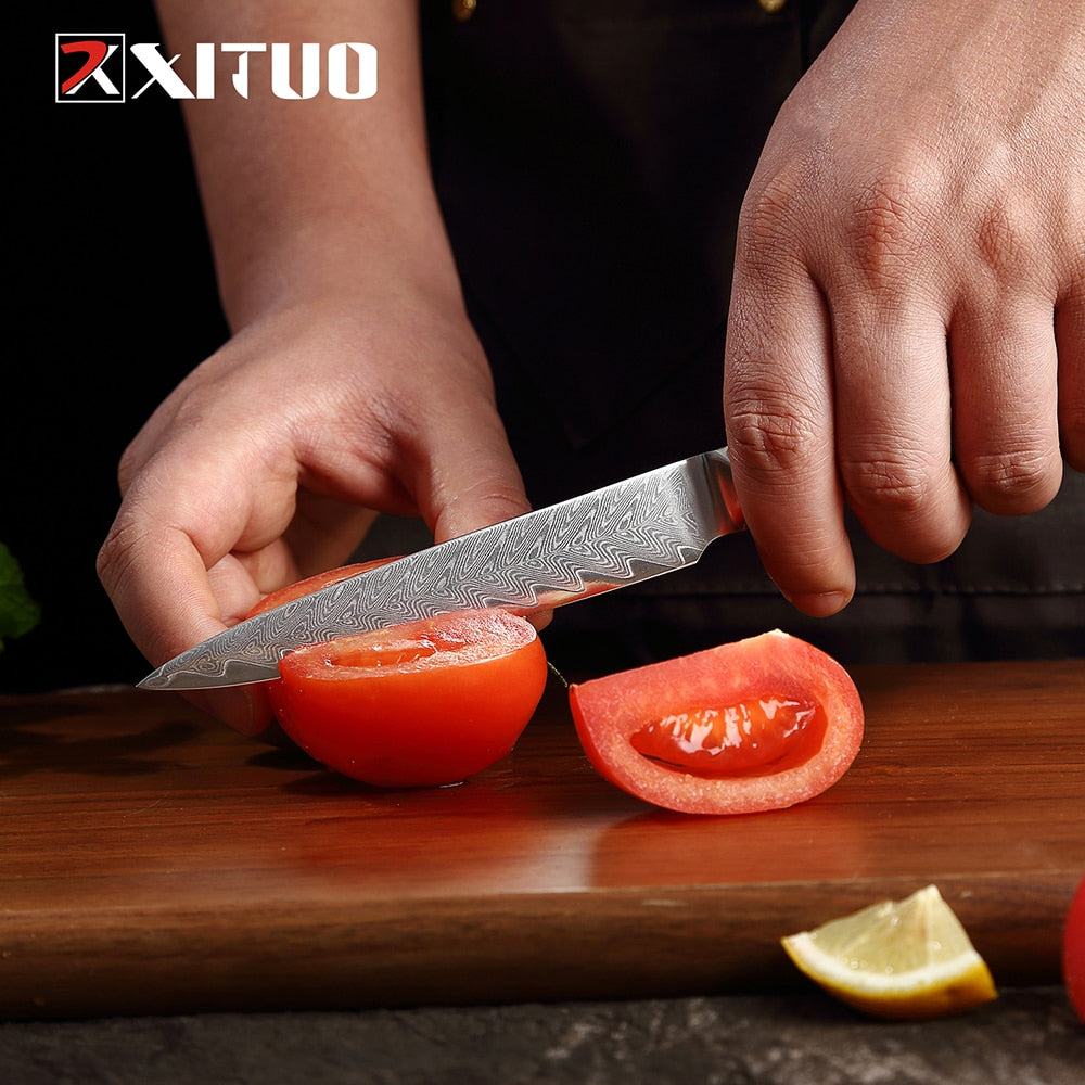 Damascus Chef Knife Set 9 Pieces for Every Kitchen Task